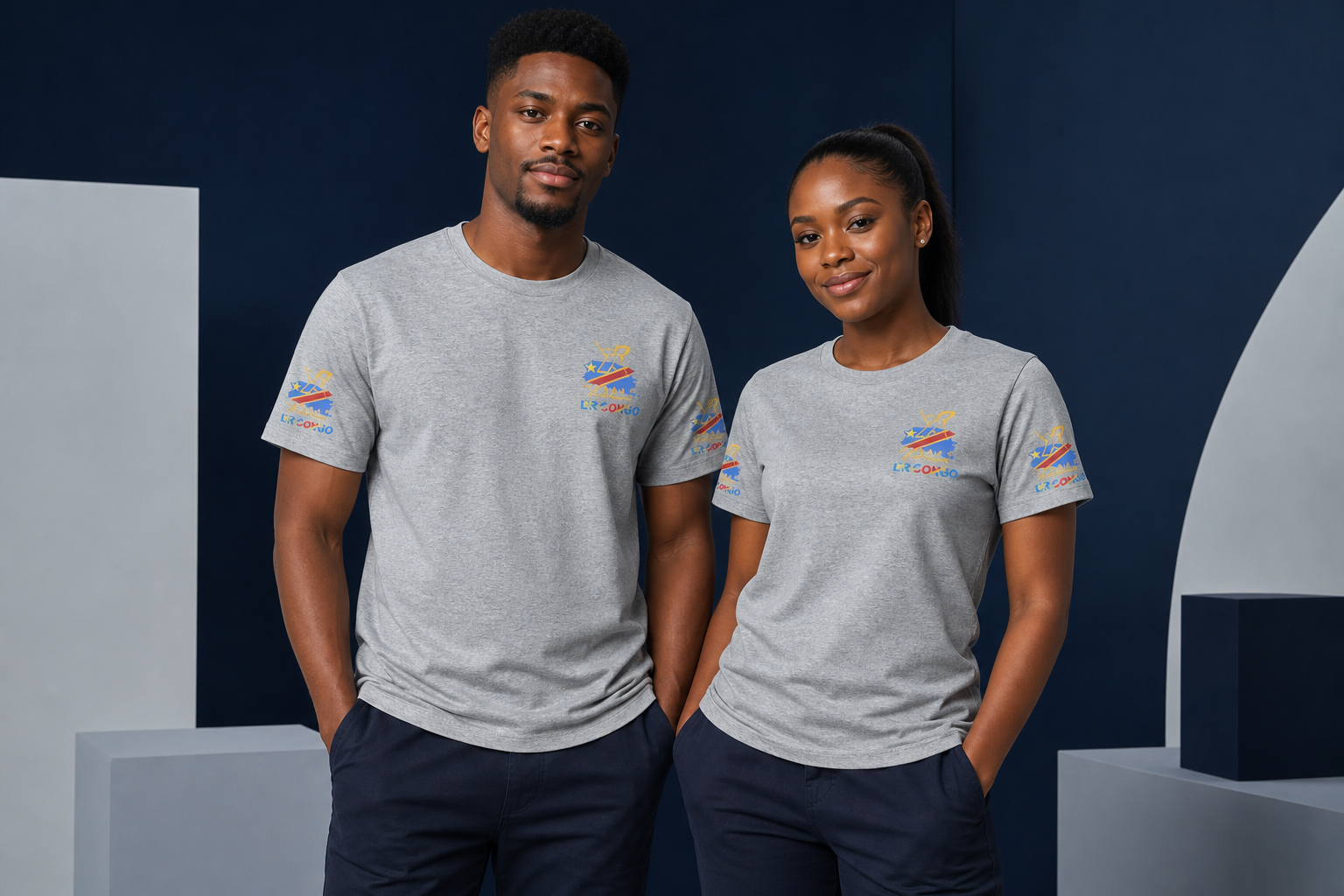 T-shirt gris DR Congo, campagne