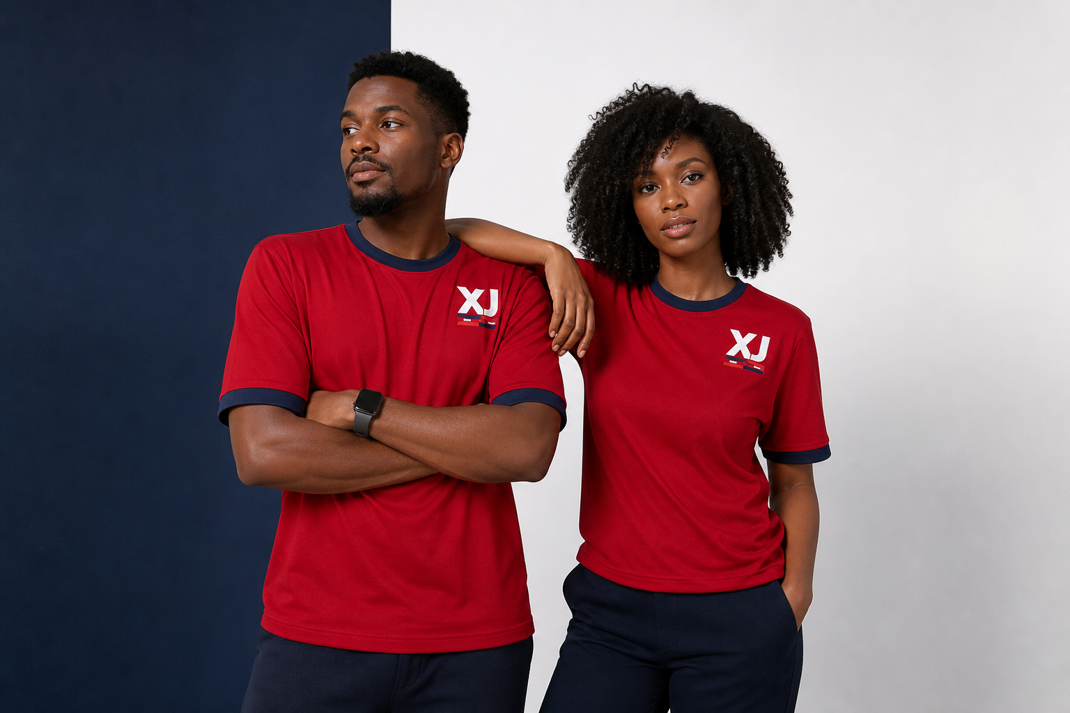 T-shirt rouge XJ, campagne