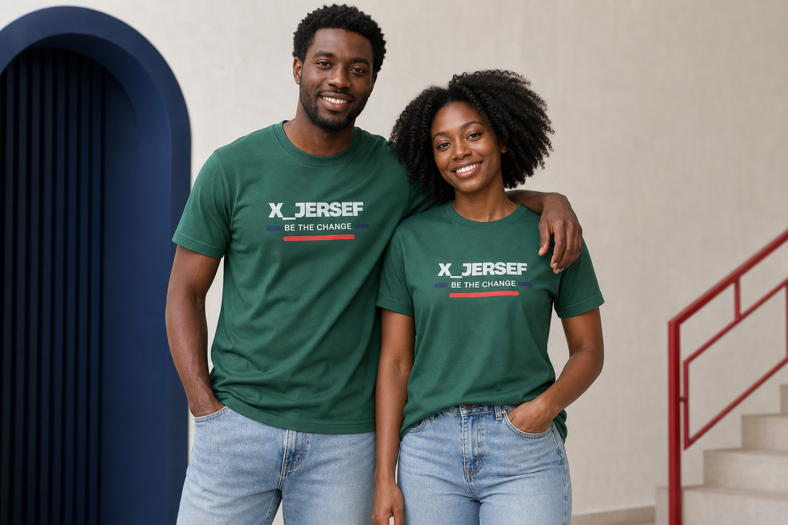 T-shirt X_JERSEF vert, campagne