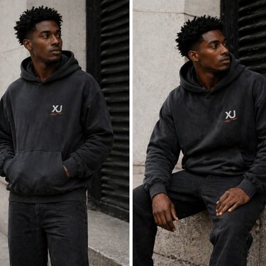 Hoodie Noir XJ, photo originale