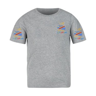 T-shirt gris DR Congo, photo originale
