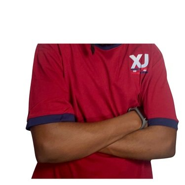 T-shirt rouge XJ, photo originale