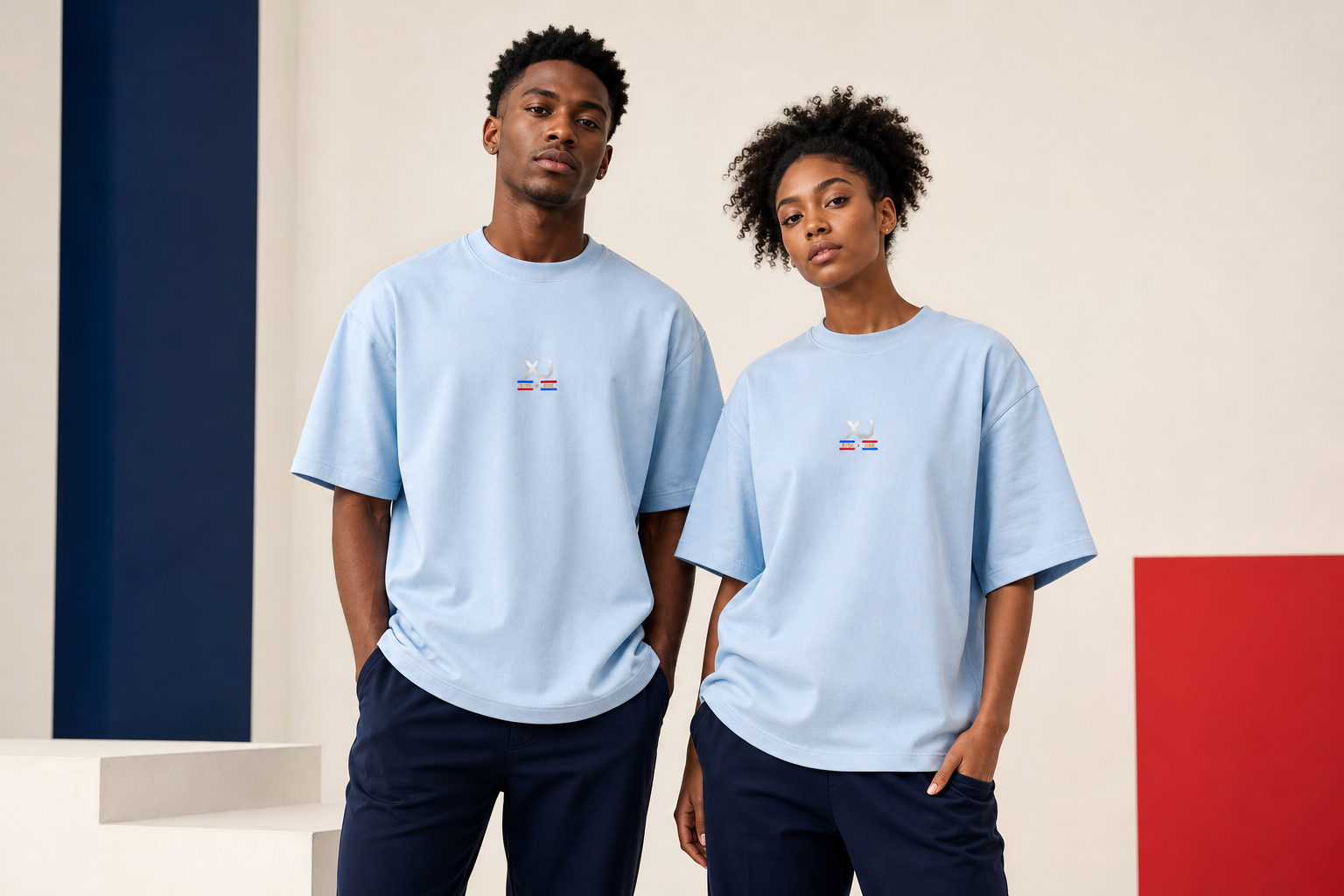 T-shirt XJ bleu clair, vue 1